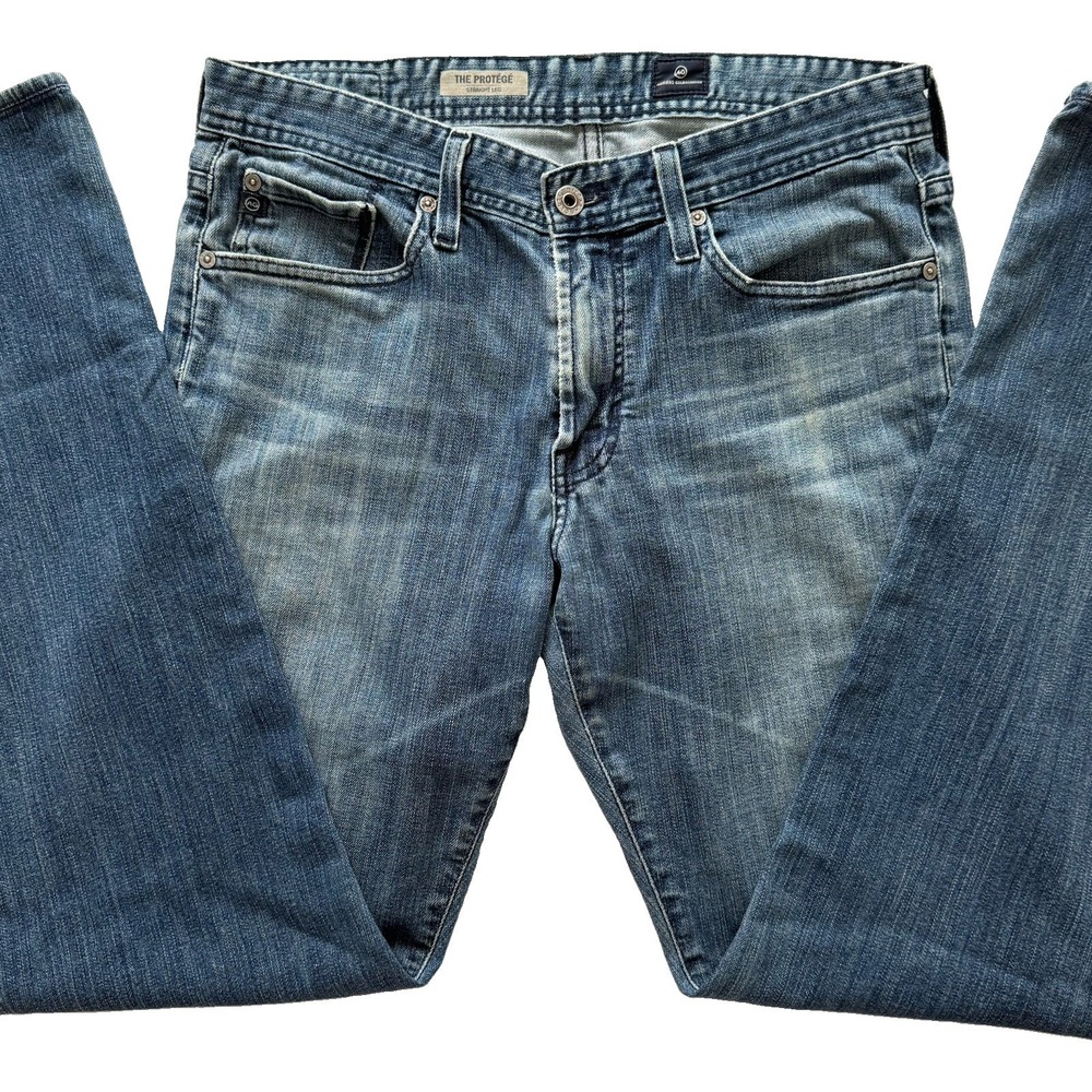AG Adriano Goldschmied Protege Jeans Mens 31x34 Straight Leg Made in USA Denim